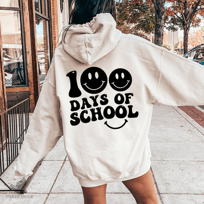 100 Days of School Retro Wavy SVG