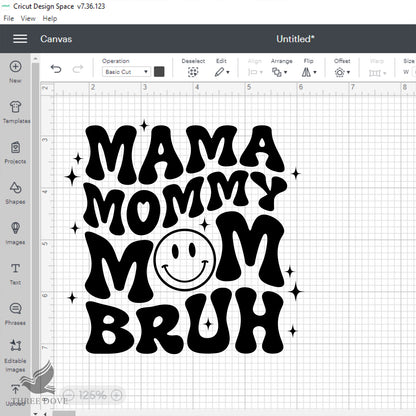 Mama Mom Mommy Bruh Retro Wavy SVG