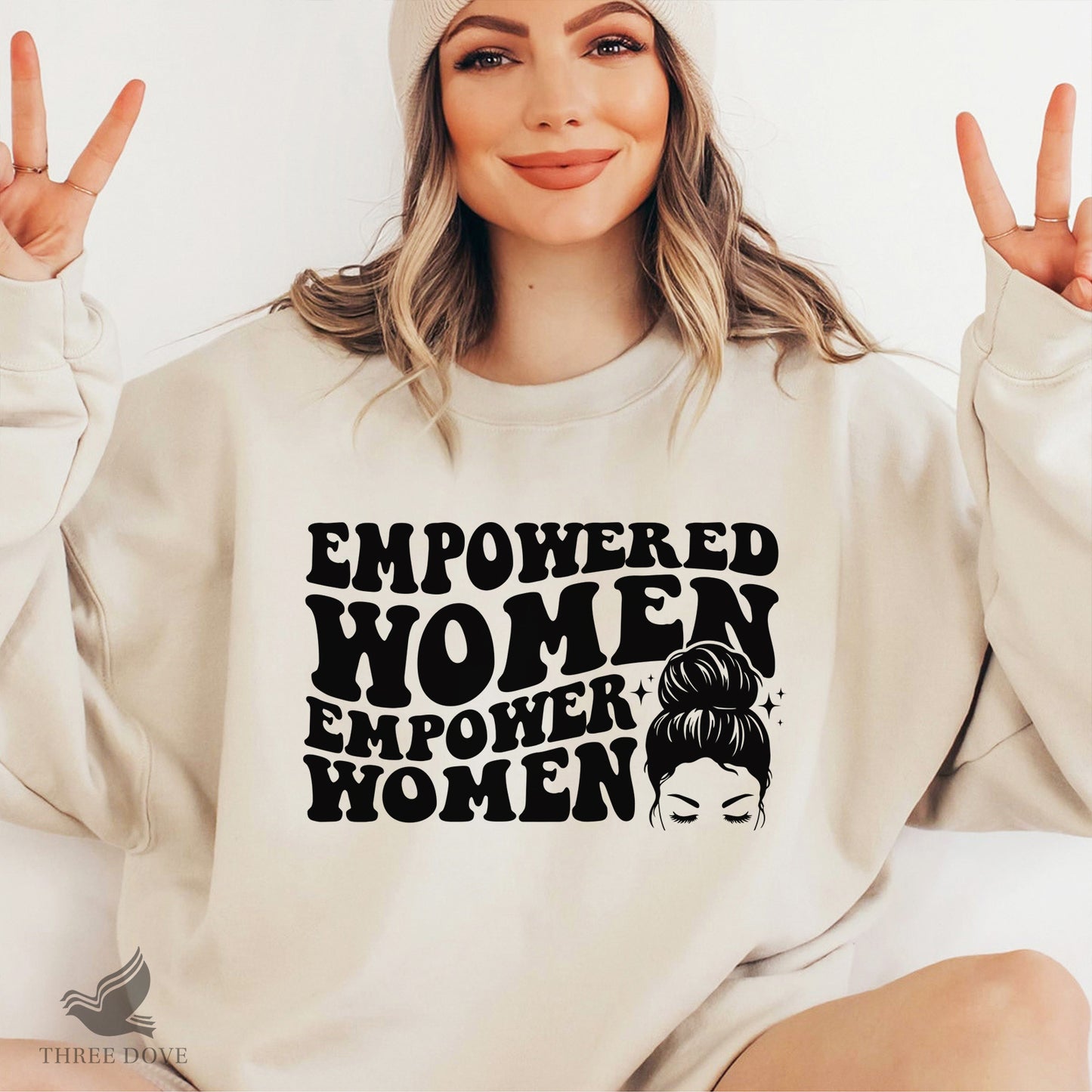 empowered women empower women retro wavy svg