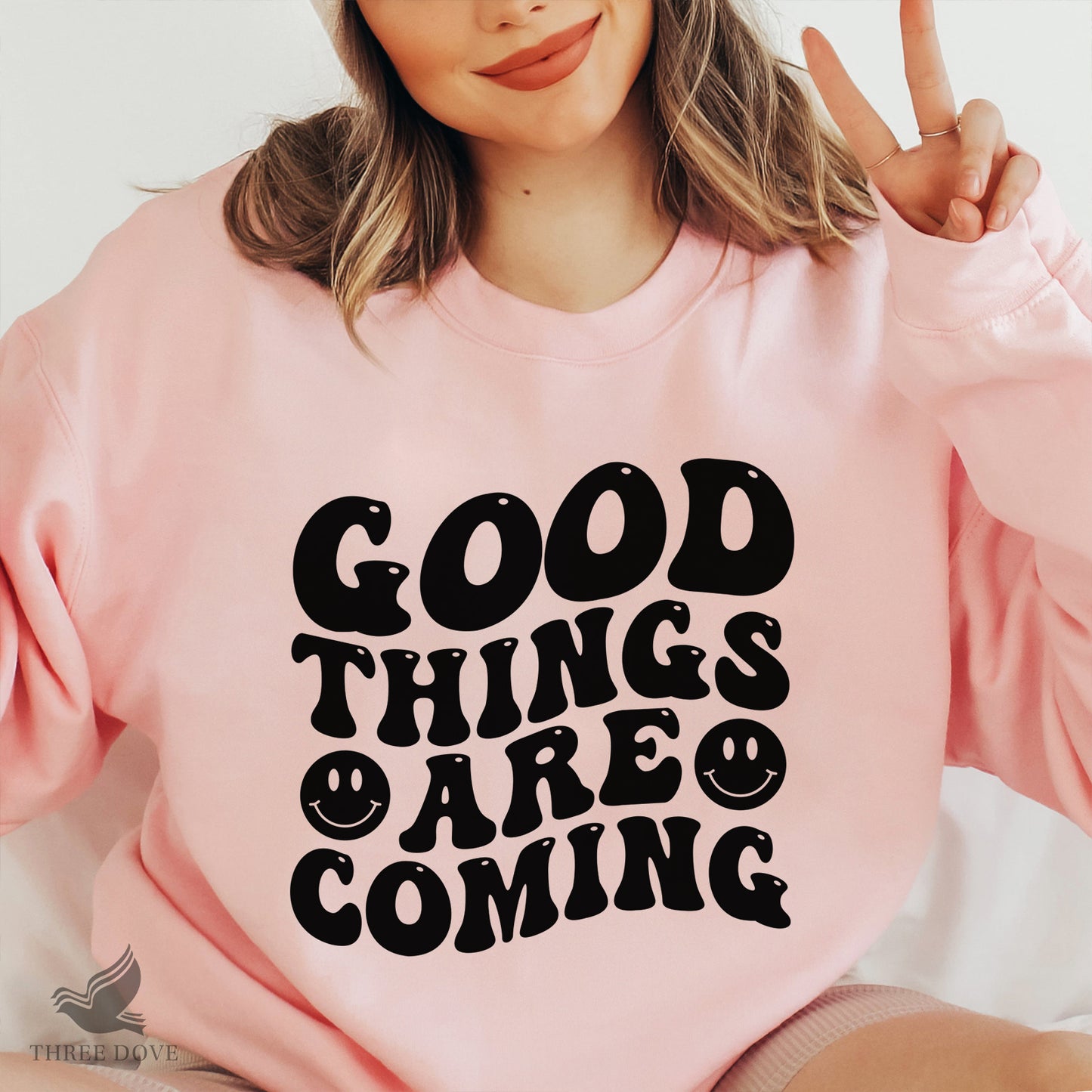 good things are coming retro wavy svg