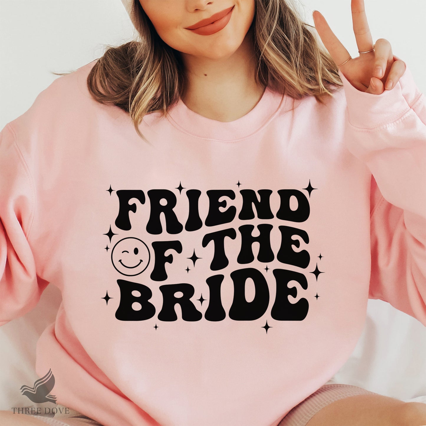 friend of the bride retro wavy svg