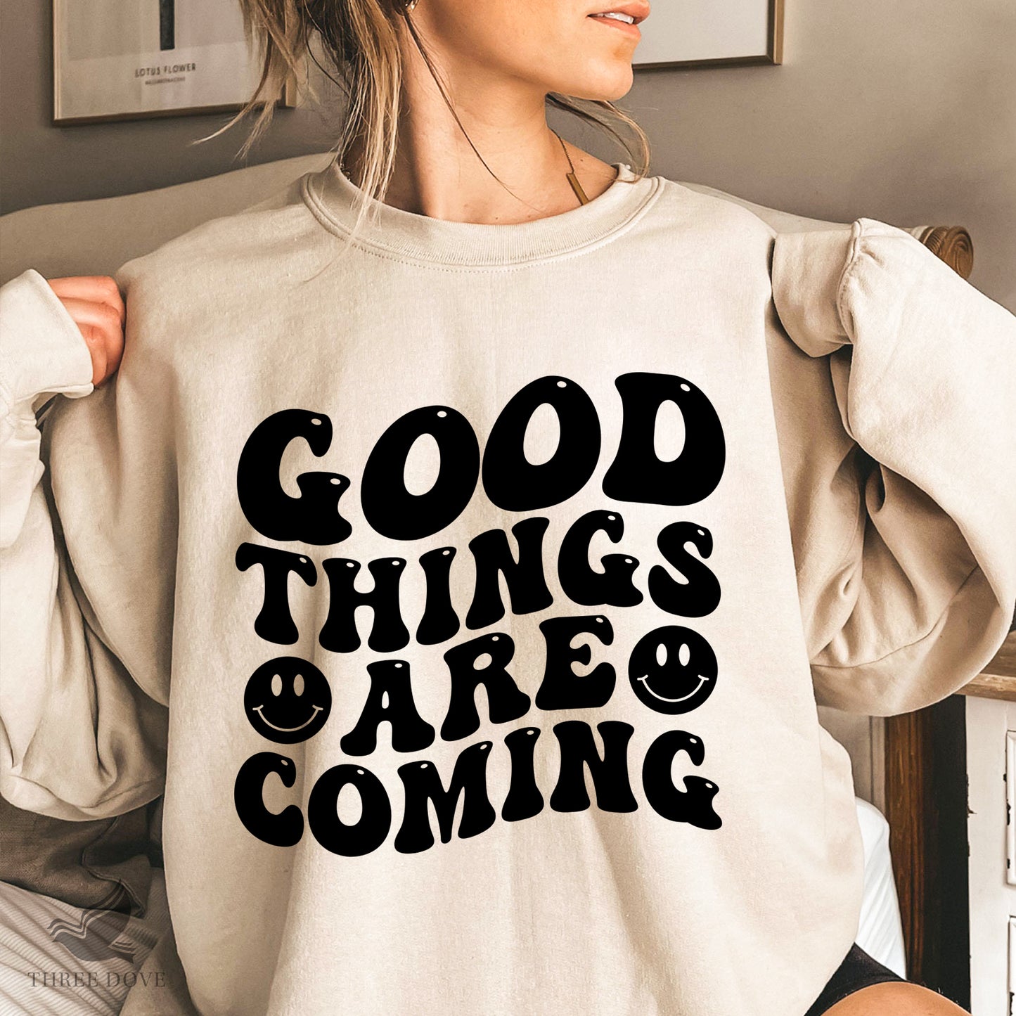 good things are coming retro wavy svg