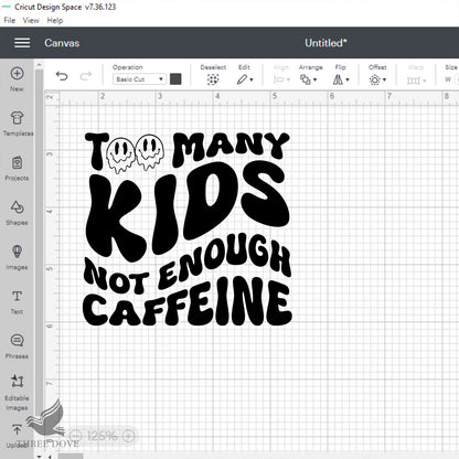 Too many kids not enough caffeine Retro Wavy SVG