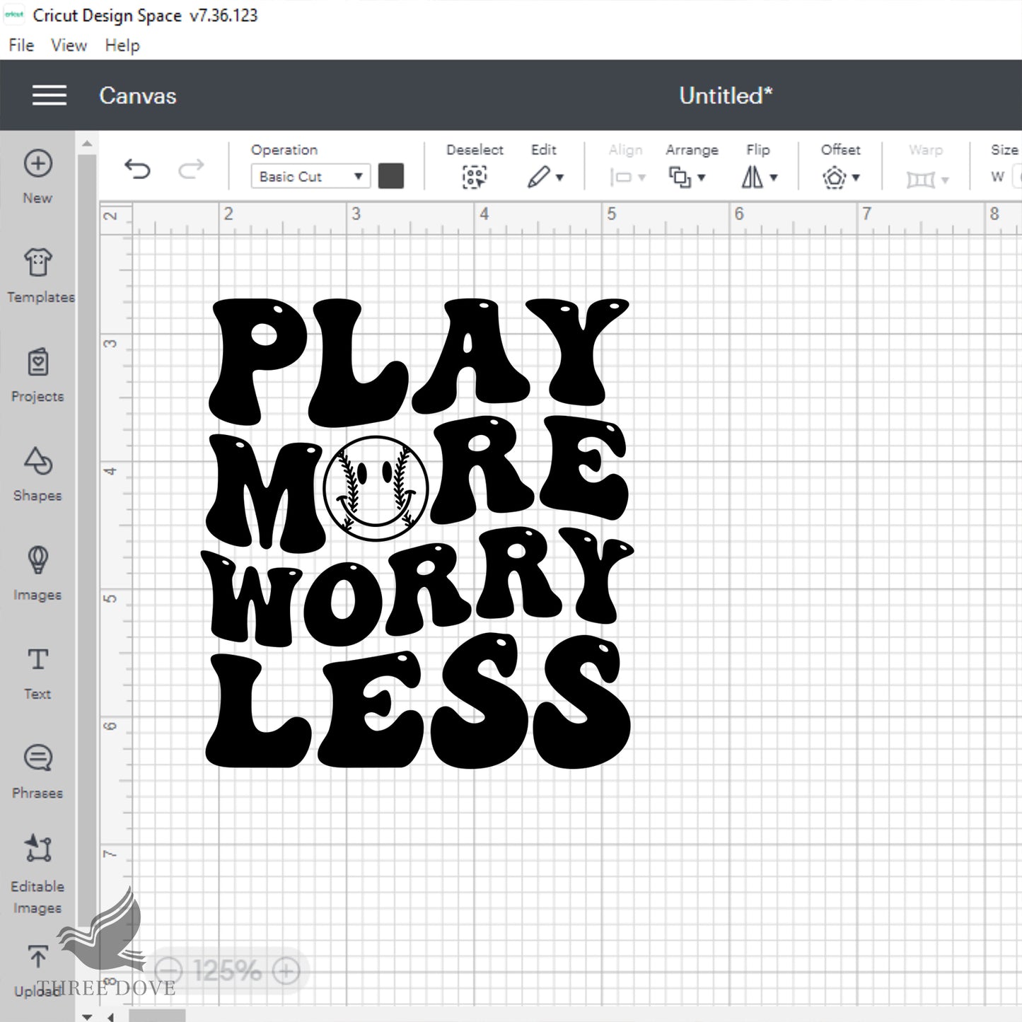 play more worry less retro wavy svg