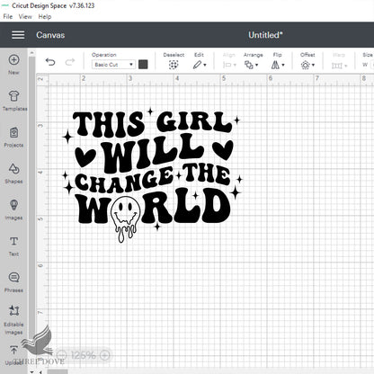 This girl will change the world Retro Wavy SVG