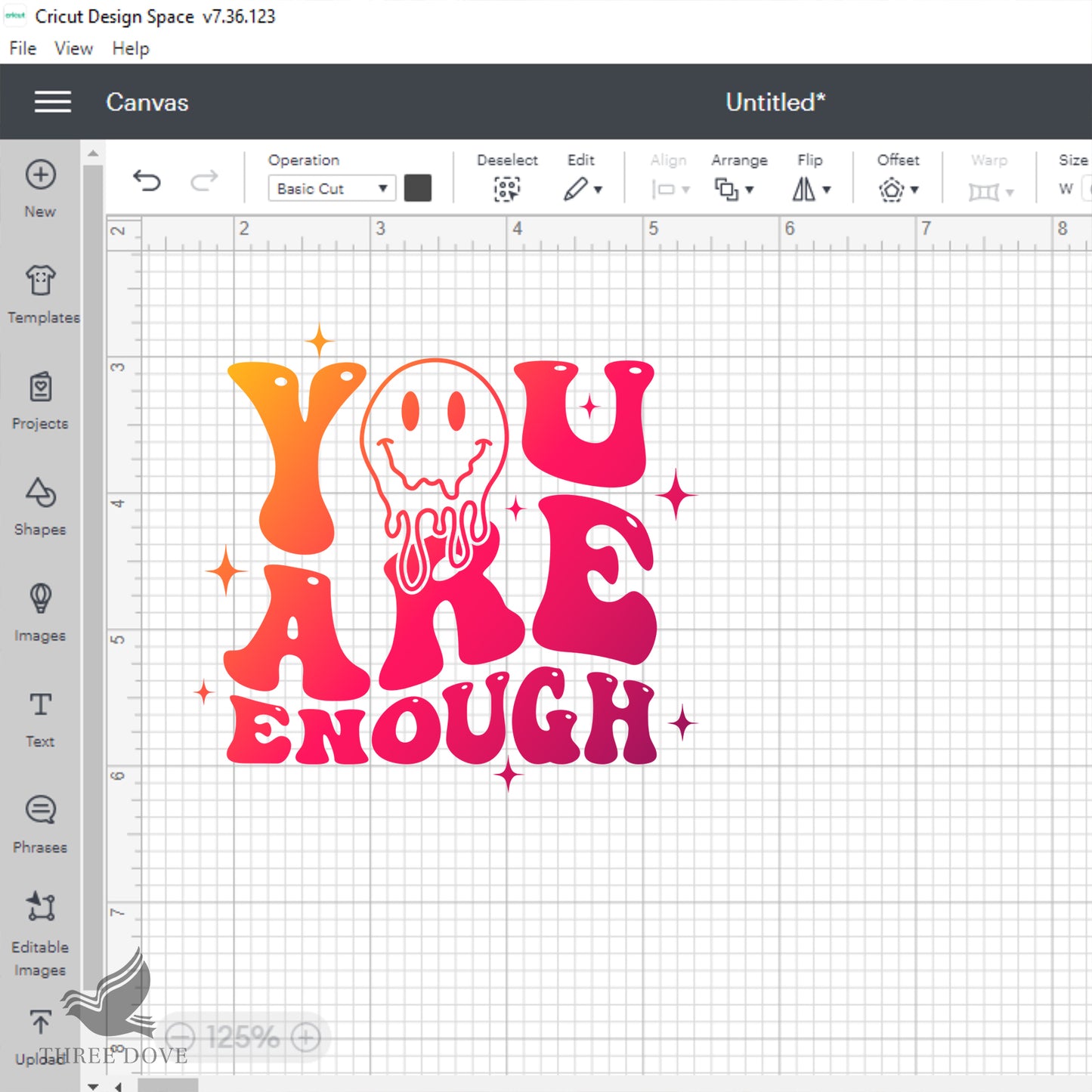 you are enough color retro wavy svg