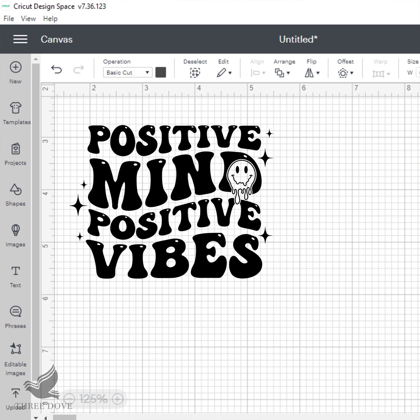 positive mind positive vibes retro wavy svg