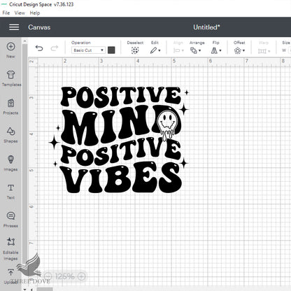 Positive Mind Positive Vibes Retro Wavy SVG