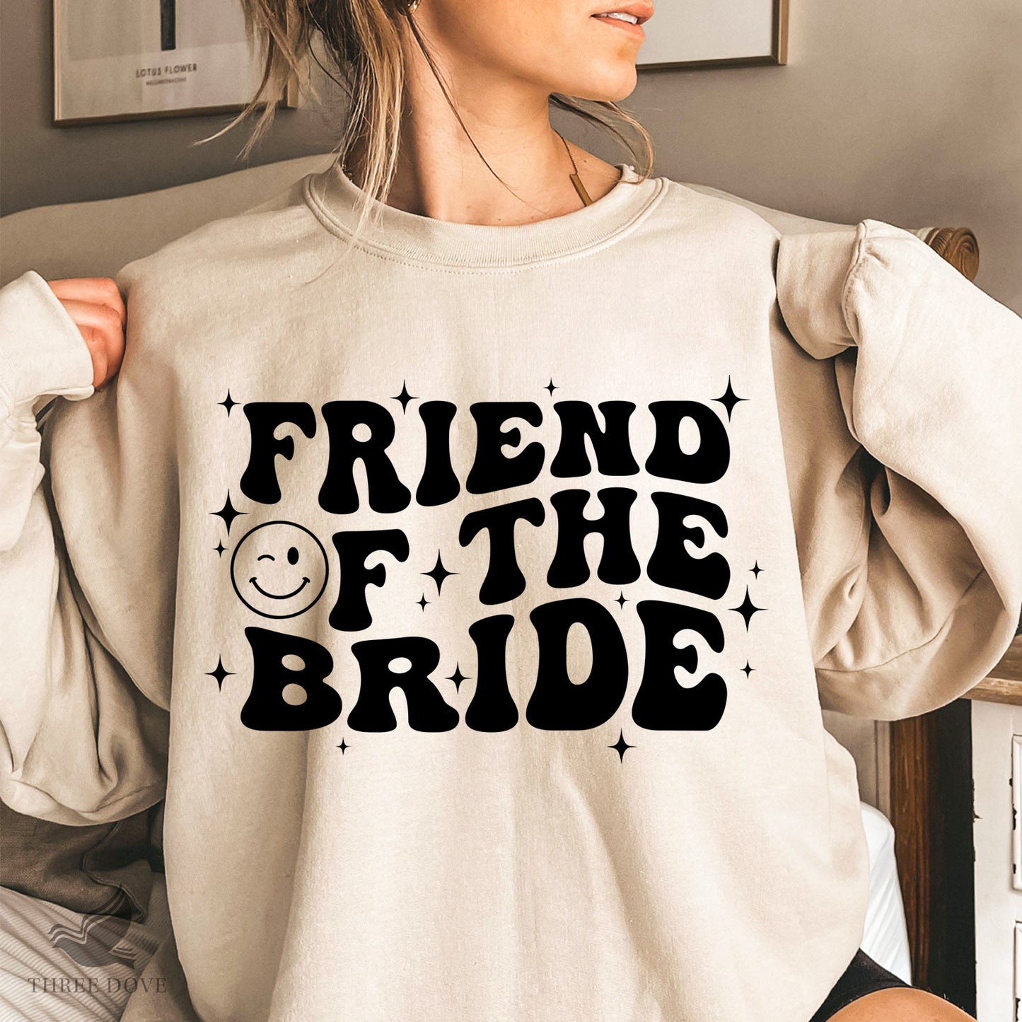 friend of the bride retro wavy svg