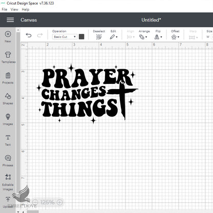 Prayer Changes Things Retro Wavy SVG