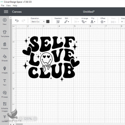 Self Love Club Retro Wavy SVG