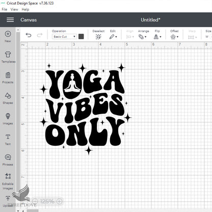 Yoga Vibes Only Retro Wavy SVG