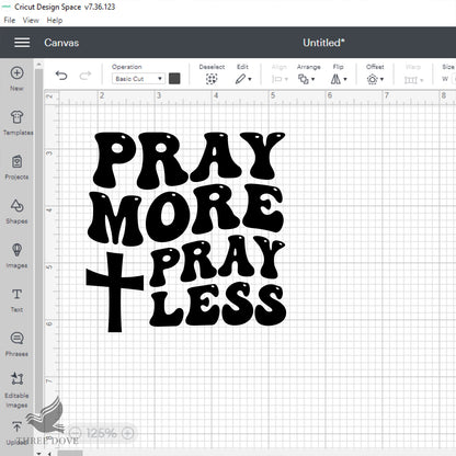 Pray More Worry Less Retro Wavy SVG