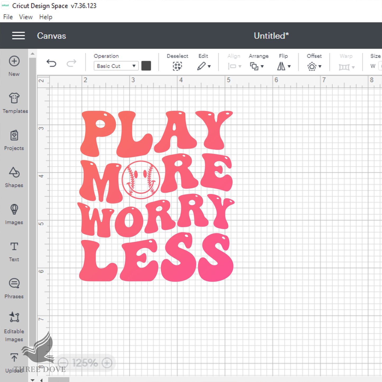 play more worry less wavy svg