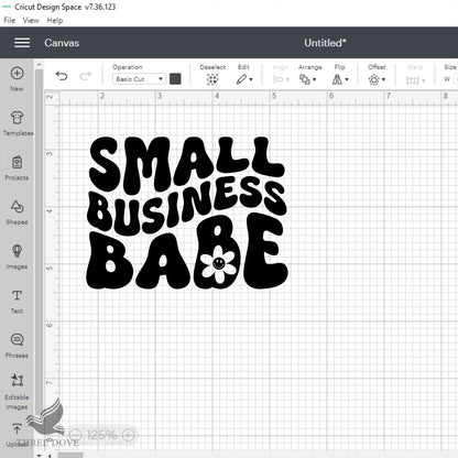 Small business babe Retro Wavy SVG