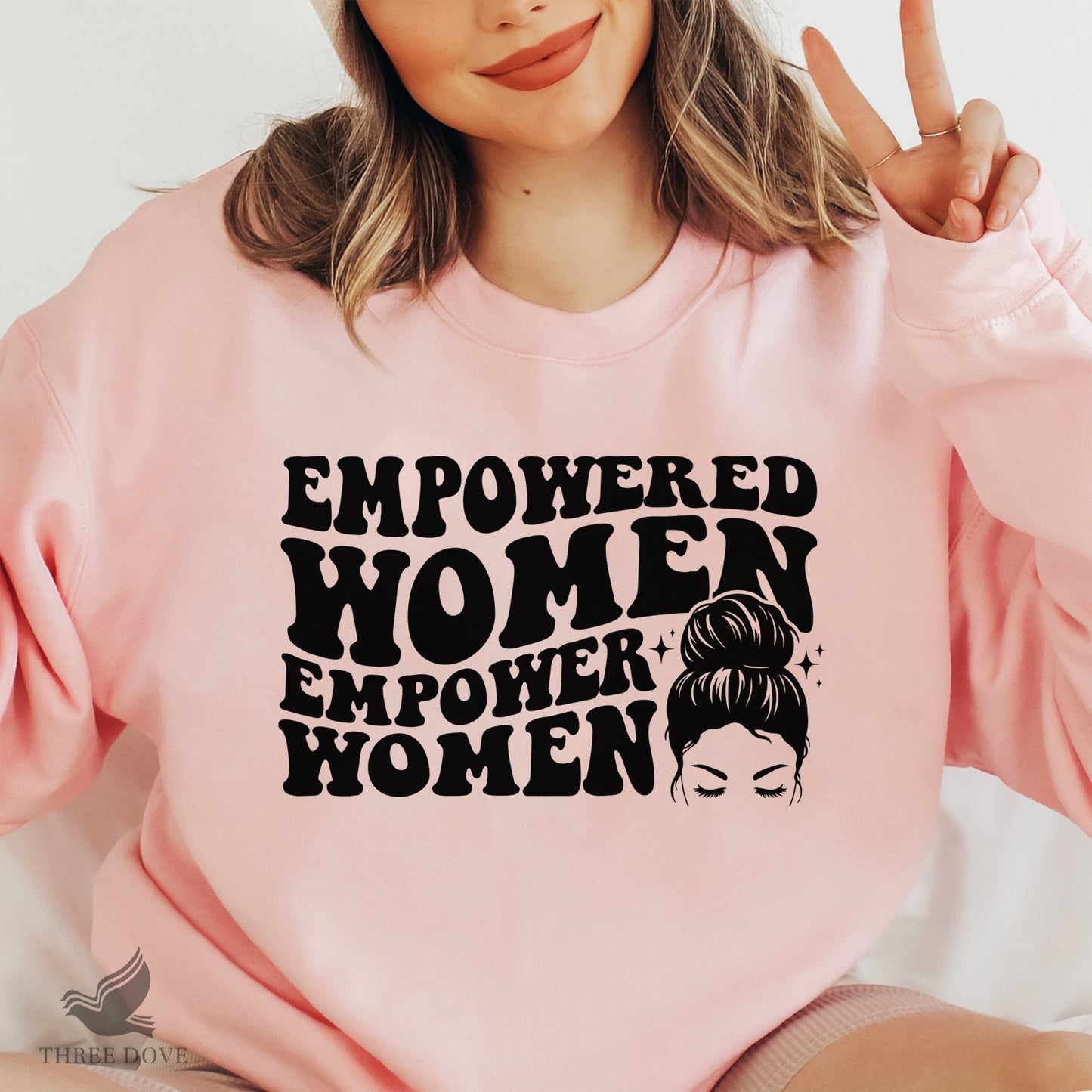 empowered women empower women retro wavy svg