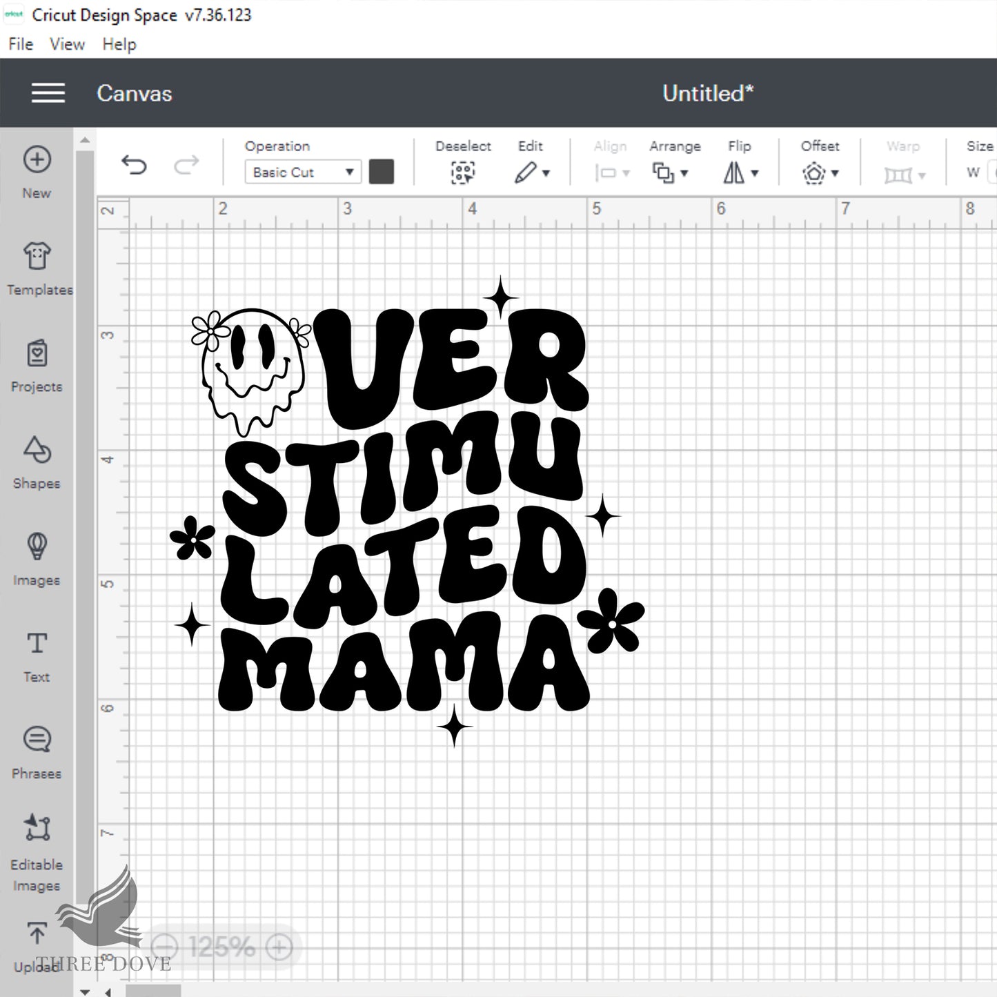 overstimulated mama retro wavy svg