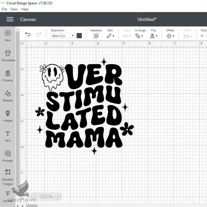 Overstimulated Mama Retro Wavy SVG