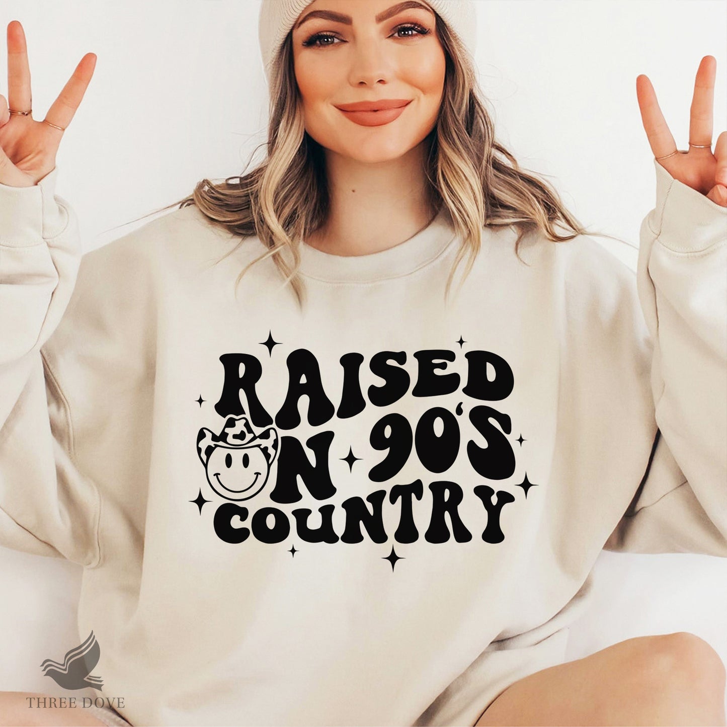 raised on 90's country retro wavy svg