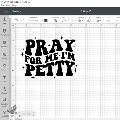 Pray for me I'm petty Retro Wavy SVG