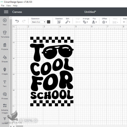 Too cool for school Retro Wavy SVG