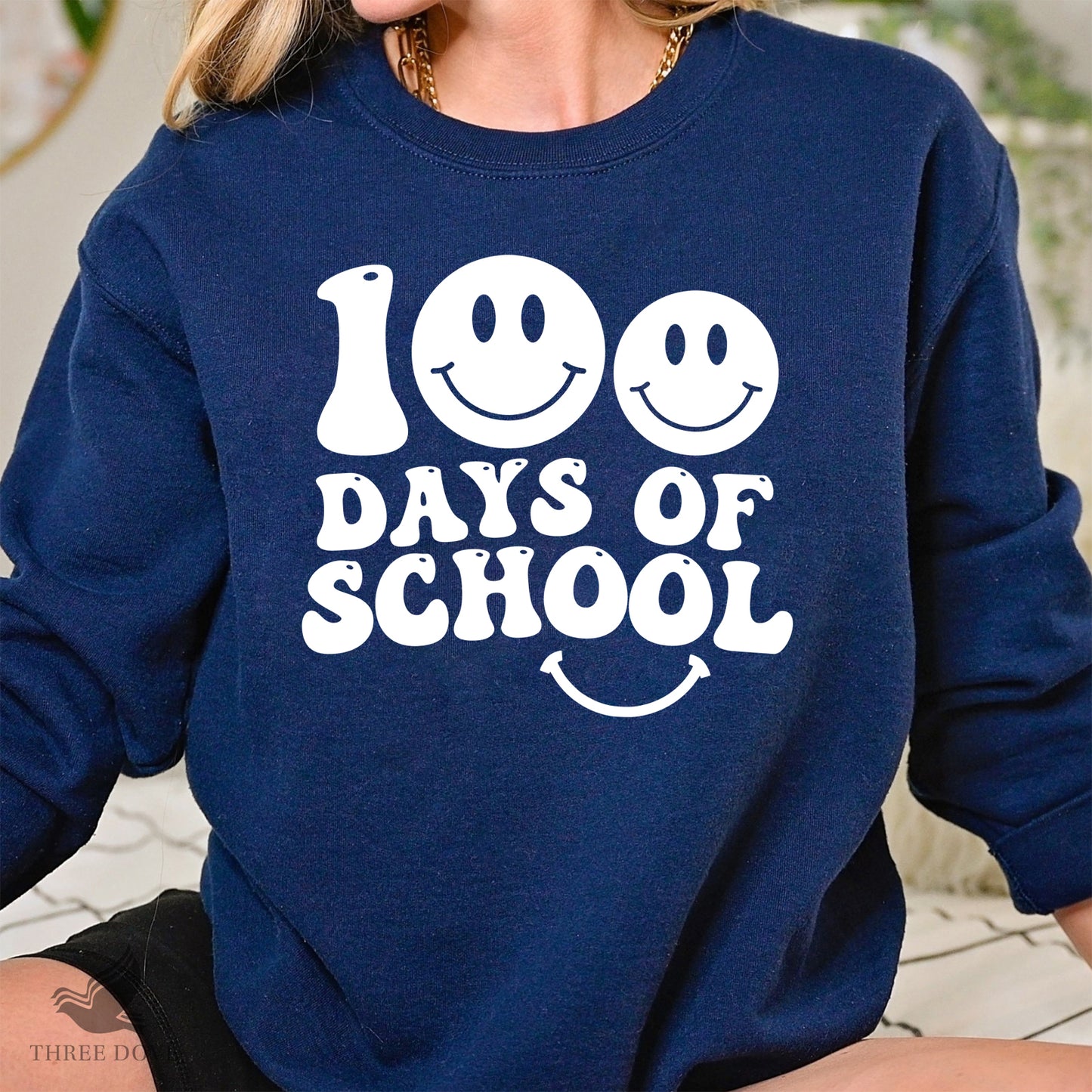 100 days of school retro wavy svg