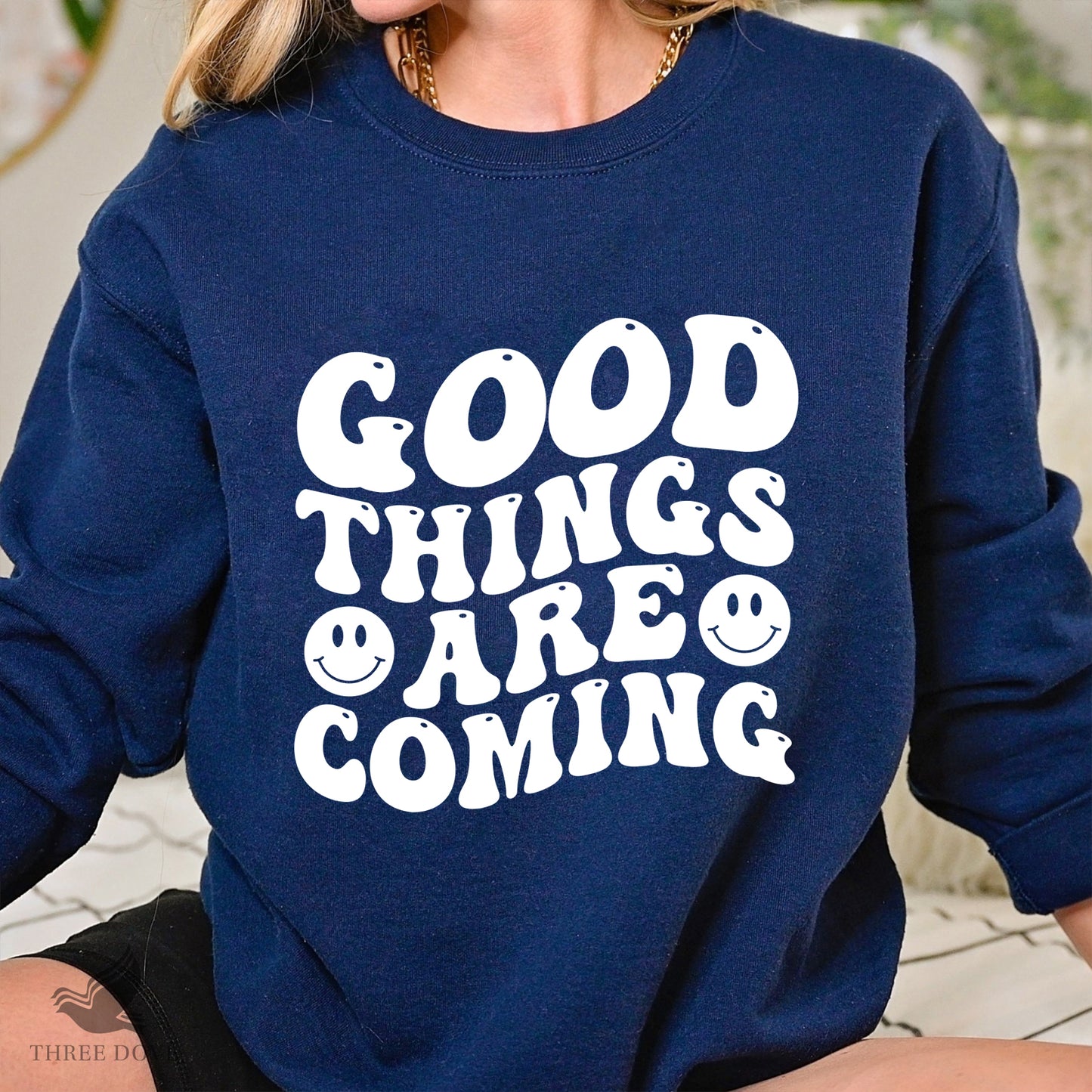 good things are coming retro wavy svg