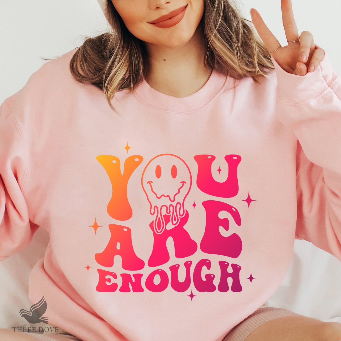 you are enough color retro wavy svg