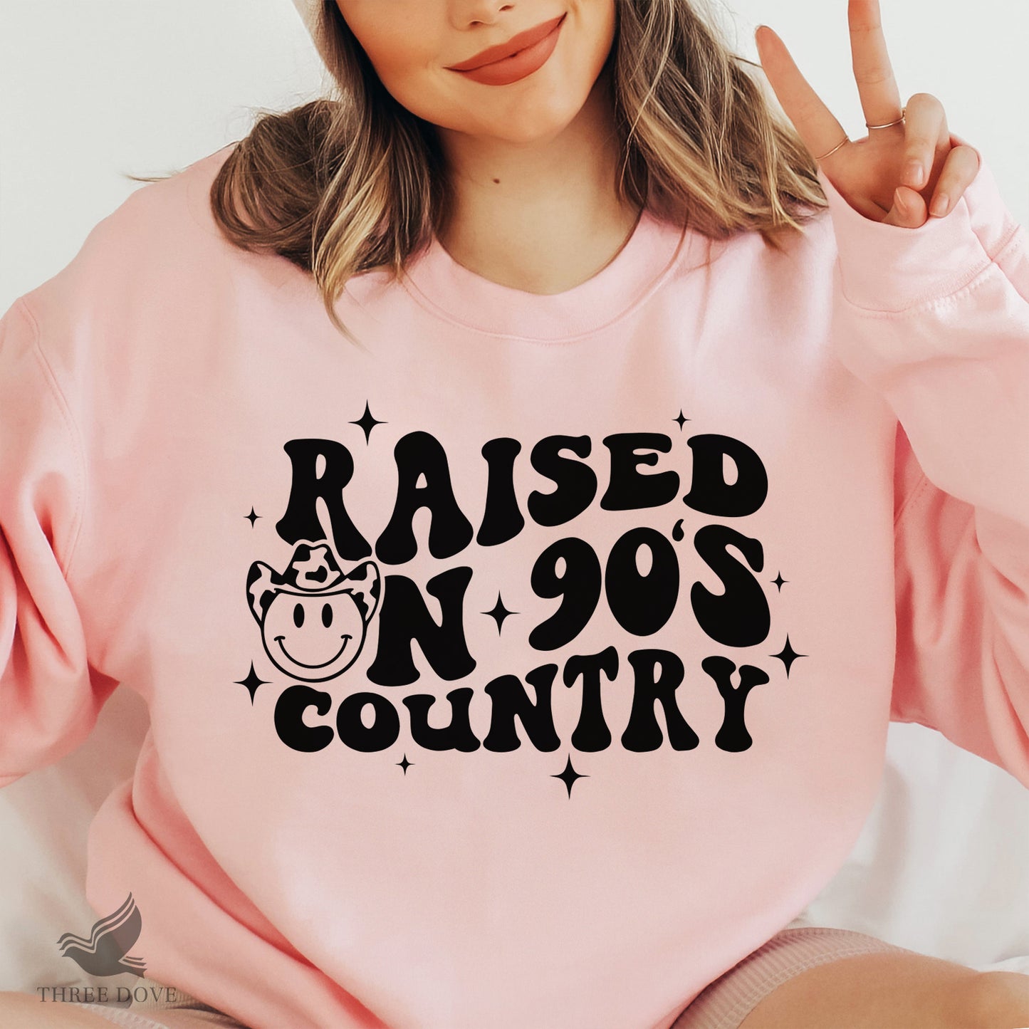 raised on 90's country retro wavy svg