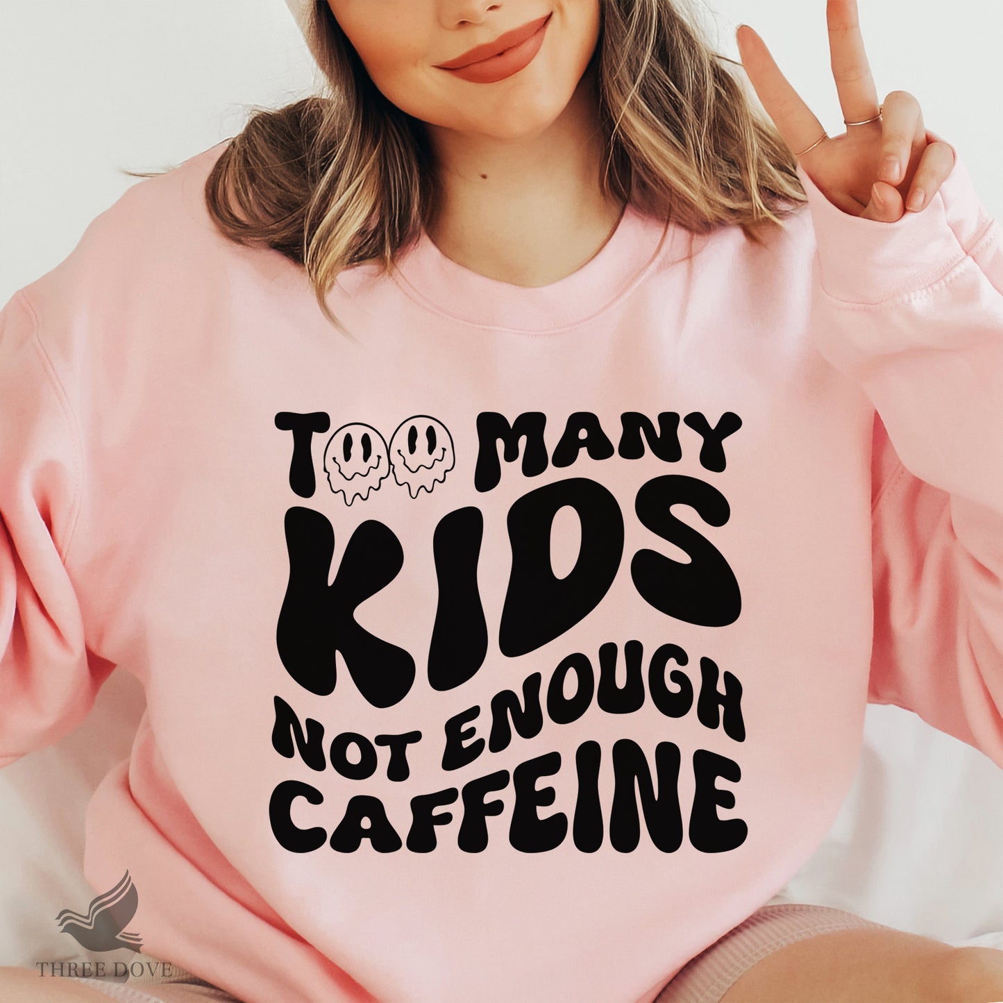 too many kids not enough caffeine retro wavy svg