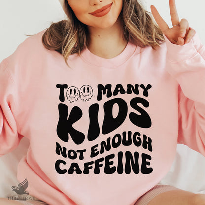 Too many kids not enough caffeine Retro Wavy SVG