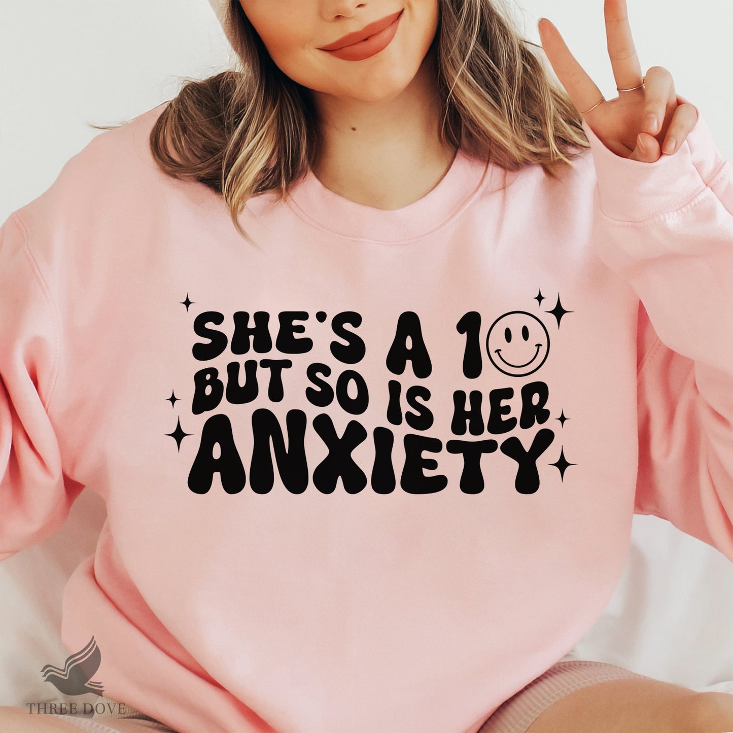 she is a 10 but so is her anxiety retro wavy svg