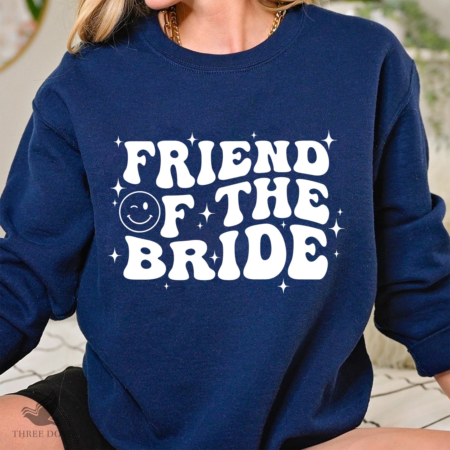 friend of the bride retro wavy svg