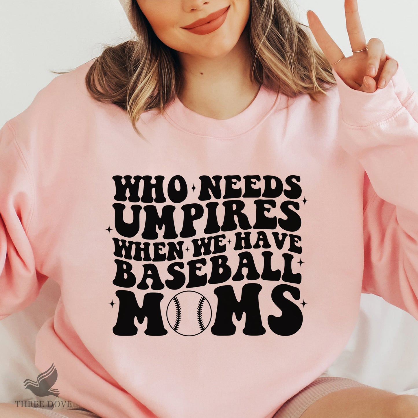 who needs umpires when we have baseball mom retro wavy svg