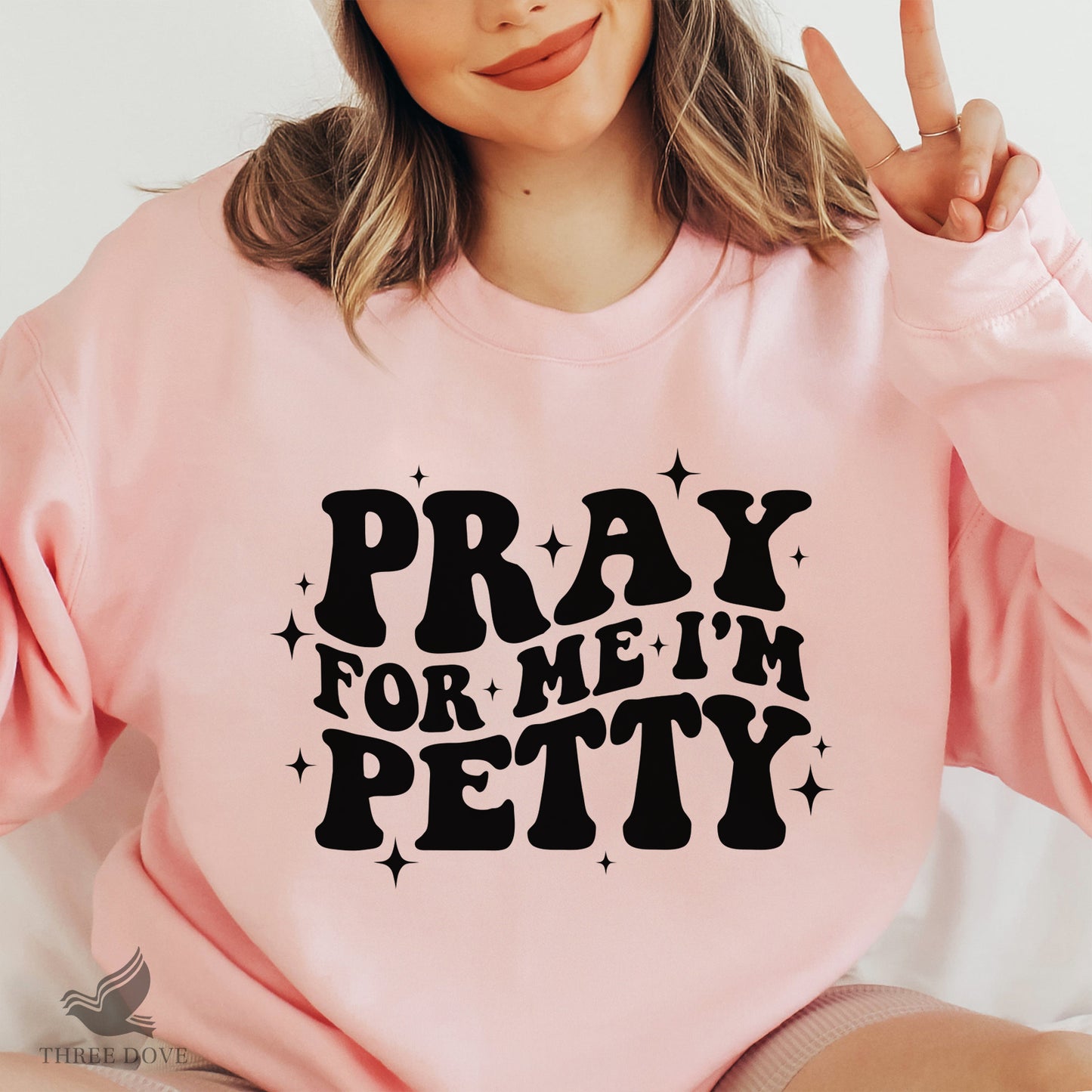 pray for me i'm petty retro wavy svg