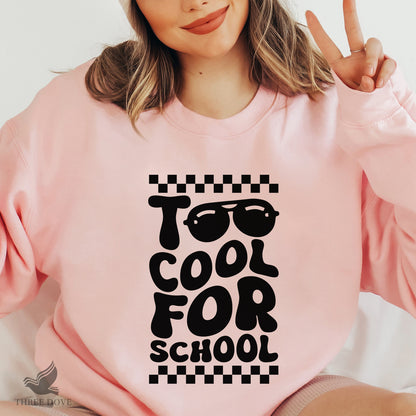 Too cool for school Retro Wavy SVG