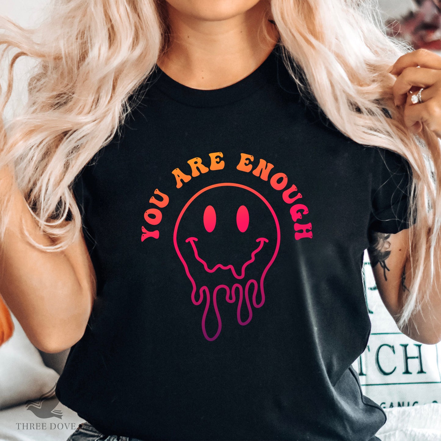 you are enough color retro wavy svg