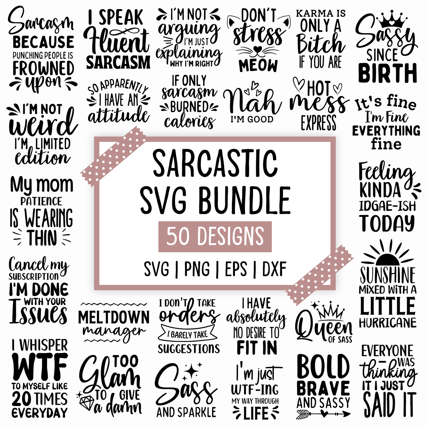 sarcastic svg bundle