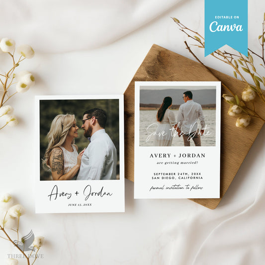 Front & Back Photo Save the Date Template