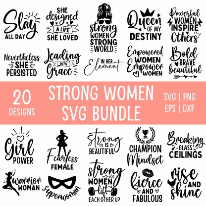 Strong Women SVG Bundle