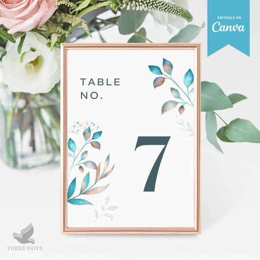 DIY Wedding Table Number Template