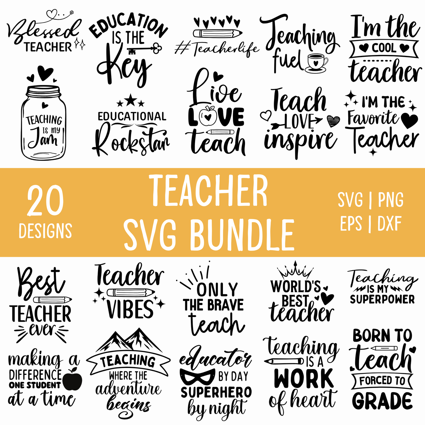 teacher svg bundle