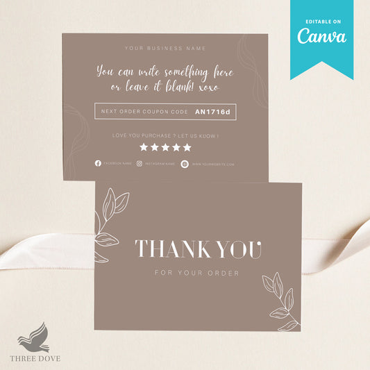 Royal Color Business Thank You Card Template