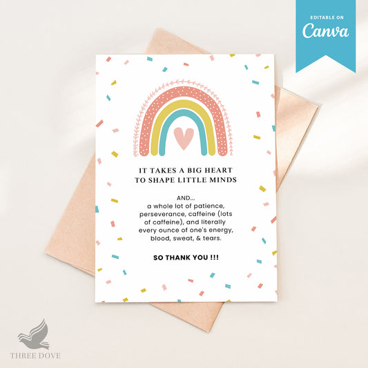 DIY Colorful Small Business Thank You Card Template