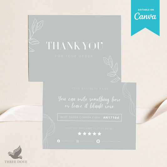 DIY Light Color Thank You Card Template