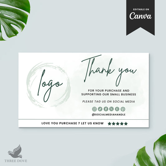 Editable Thank You Card Template