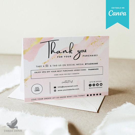 DIY Royal Thank You Card Template