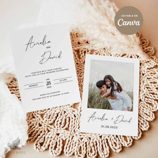 DIY Photo Wedding Invitations Template