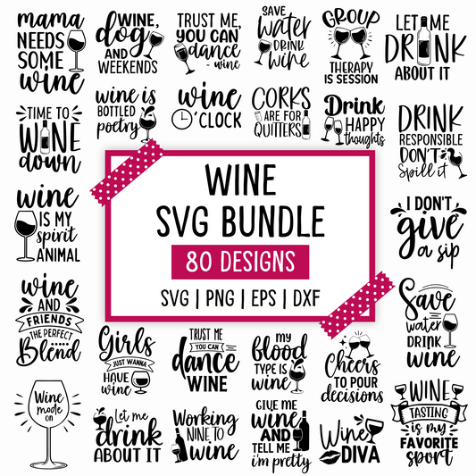 Wine SVG Mega Bundle