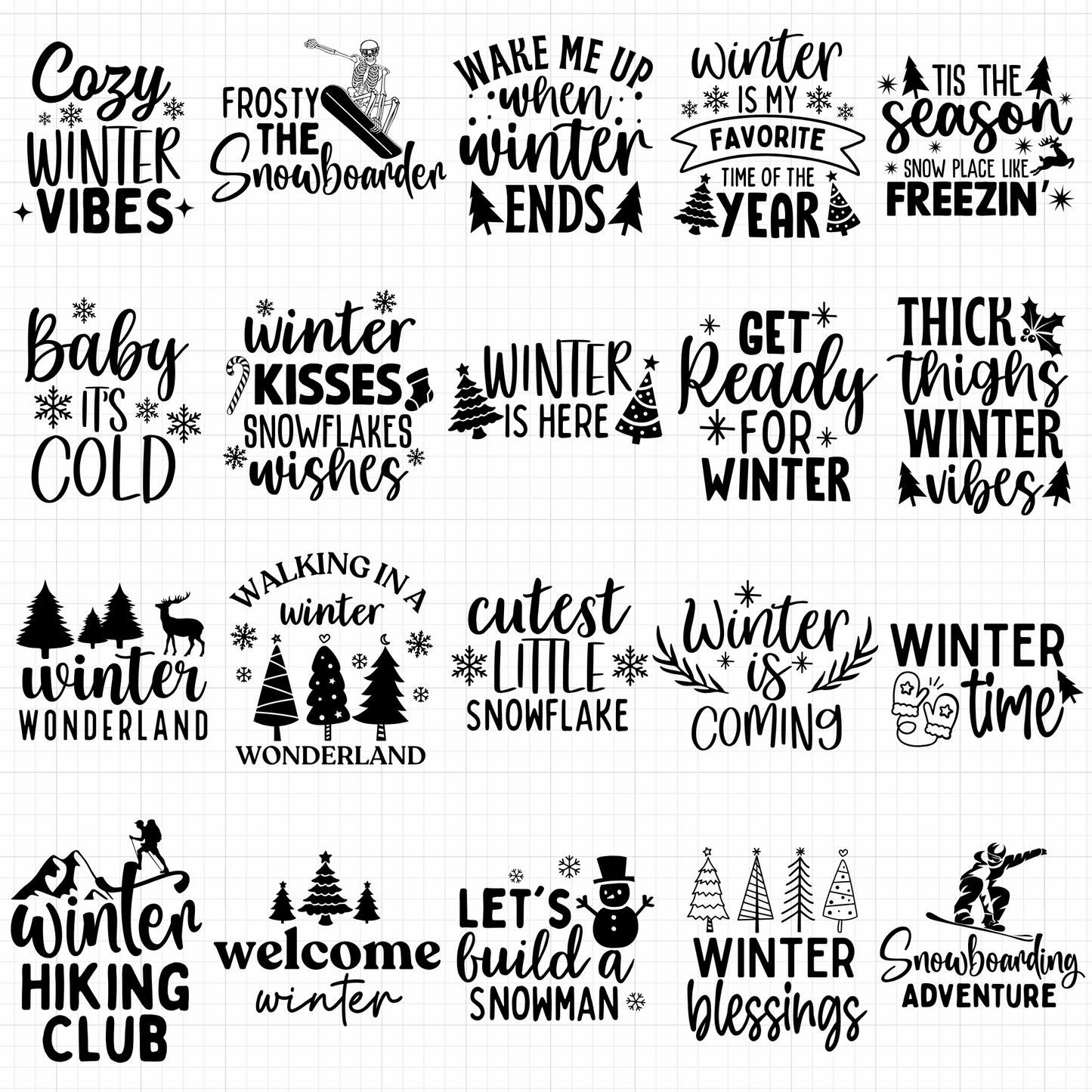 winter svg bundle